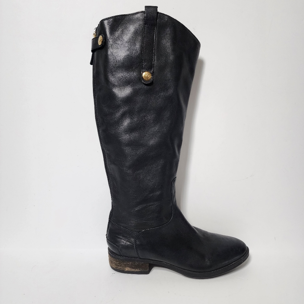 Sam Edelman Penny black leather riding boots women's tall leather boots size 7.5